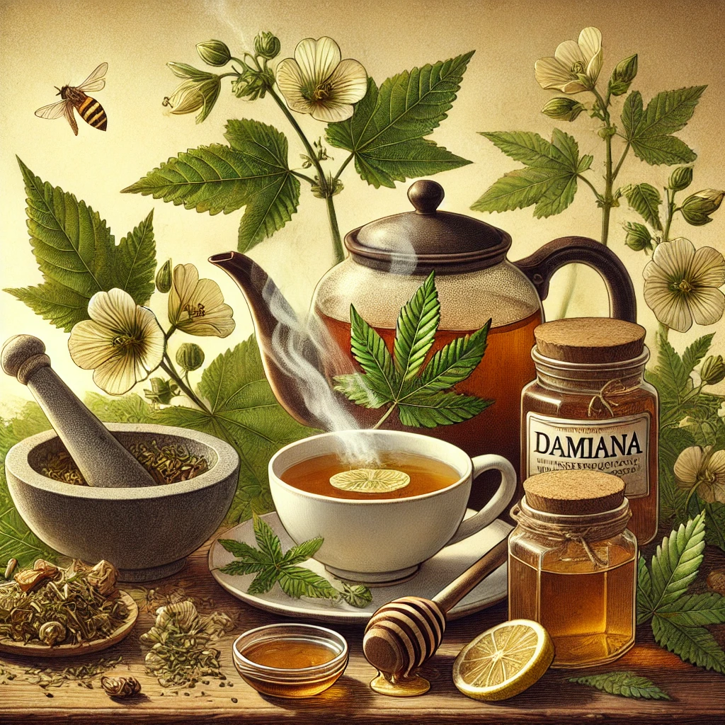 syaný čaj Damiána (Turnera diffusa)